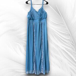 Motherhood Maternity Blue Chiffon Dress
